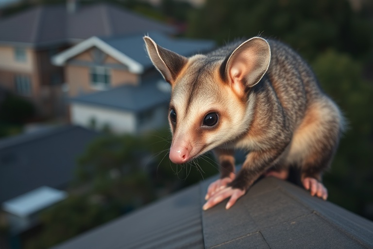 Possum in Auburn residential area